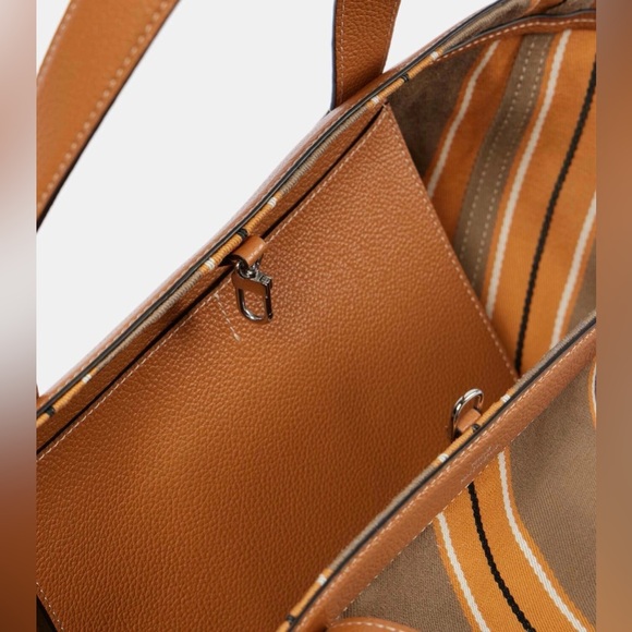 Toteme Striped Canvas Tote Bag - Picture 3 of 12